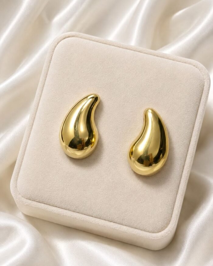 Pendientes gota dorados