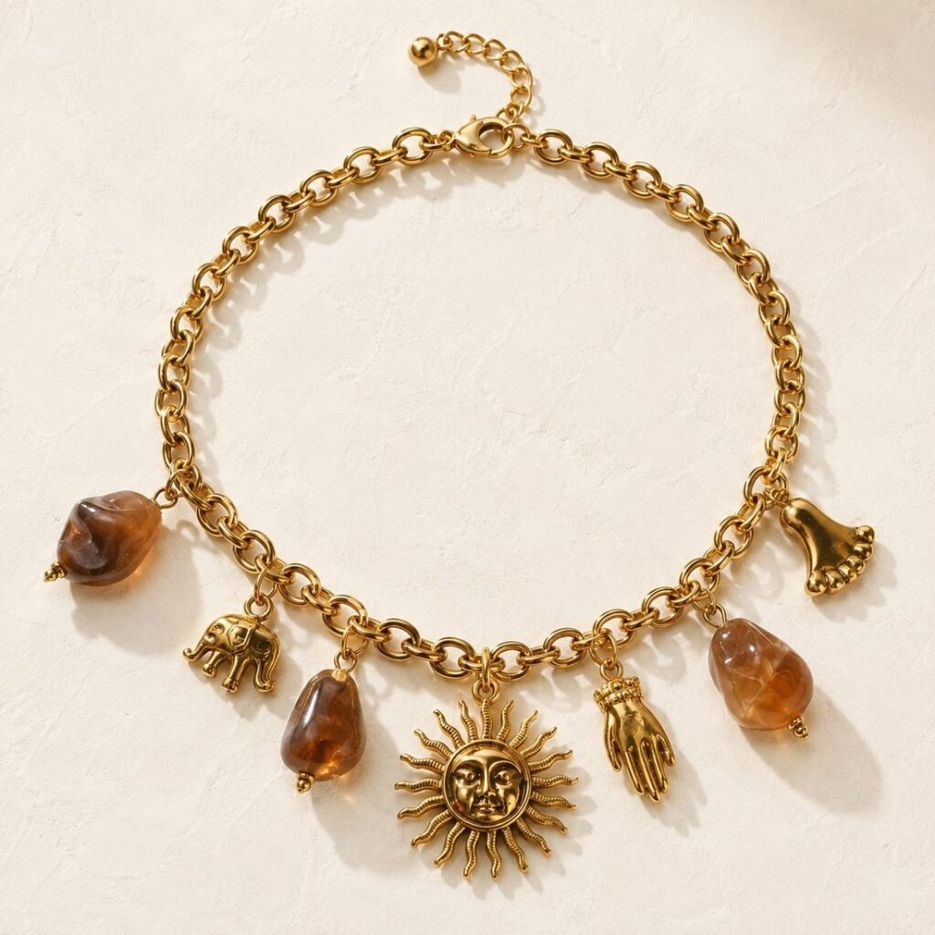 Pulsera de charms con sol