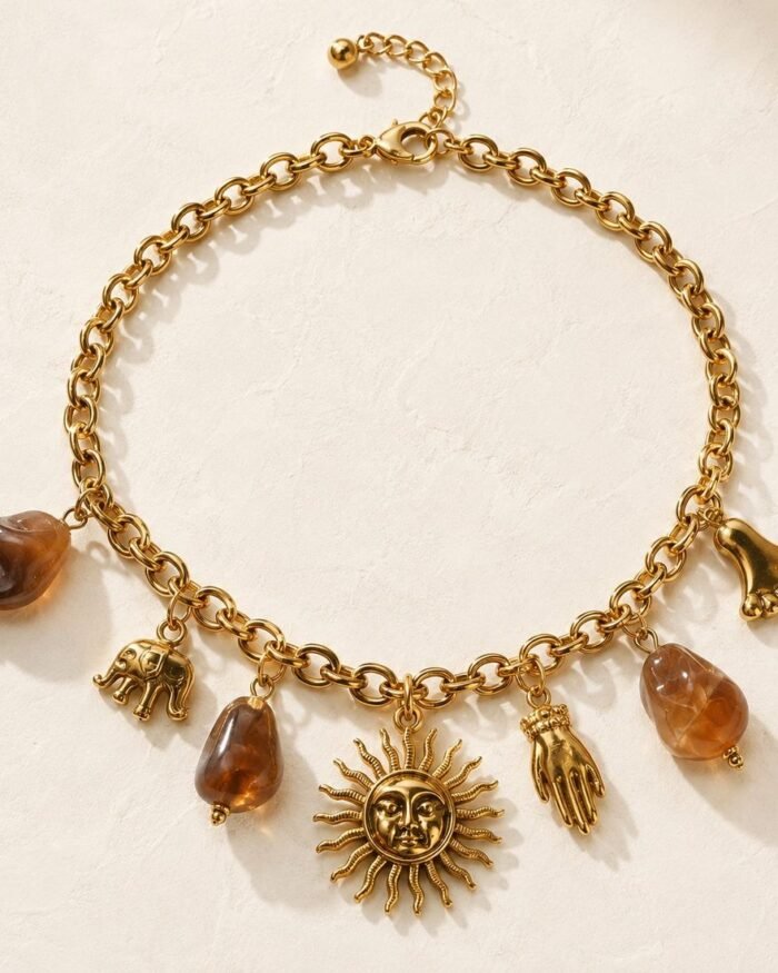 Pulsera de charms con sol